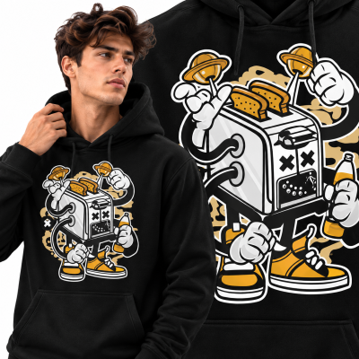 BLUZA Z KAPTUREM ANIMOWANA TOASTER MONSTER